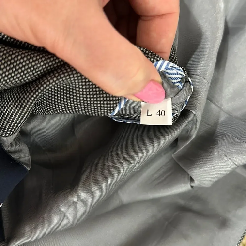 Tommy Hilfiger Wool Gray Two Button Closure Blazer Size L 40